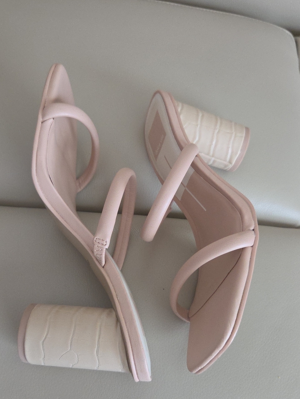 Dolce Vita Blush Pink Double-Strap Block Heel Sandal Size 6.5 - Picture 6 of 17